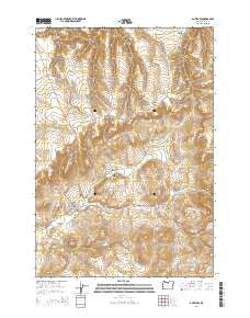 Antelope Oregon Current topographic map, 1:24000 scale, 7.5 X 7.5 Minute, Year 2014