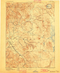 Ashland Oregon Historical topographic map, 1:250000 scale, 1 X 1 Degree, Year 1893