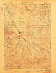Baker City Oregon Historical topographic map, 1:125000 scale, 30 X 30 Minute, Year 1901