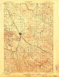Baker City Oregon Historical topographic map, 1:125000 scale, 30 X 30 Minute, Year 1901