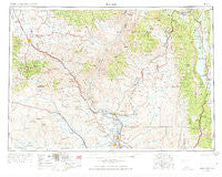 Baker Oregon Historical topographic map, 1:250000 scale, 1 X 2 Degree, Year 1955
