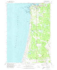 Bandon Oregon Historical topographic map, 1:24000 scale, 7.5 X 7.5 Minute, Year 1970