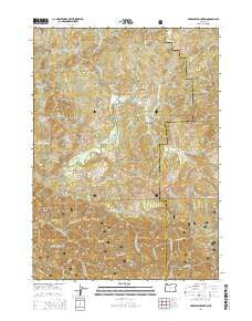 Barklow Mountain Oregon Current topographic map, 1:24000 scale, 7.5 X 7.5 Minute, Year 2014