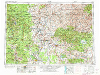 Bend Oregon Historical topographic map, 1:250000 scale, 1 X 2 Degree, Year 1955