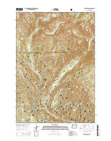 Bennet Peak Oregon Current topographic map, 1:24000 scale, 7.5 X 7.5 Minute, Year 2014