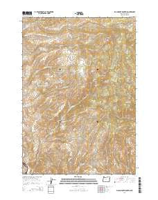 Big Lookout Mountain Oregon Current topographic map, 1:24000 scale, 7.5 X 7.5 Minute, Year 2014