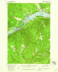 Bonneville Dam Oregon Historical topographic map, 1:62500 scale, 15 X 15 Minute, Year 1957