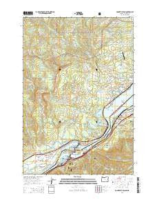 Bonneville Dam Oregon Current topographic map, 1:24000 scale, 7.5 X 7.5 Minute, Year 2014
