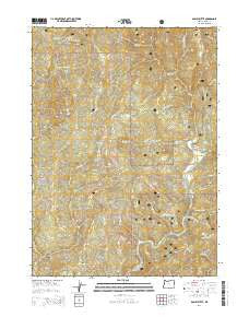 Bosley Butte Oregon Current topographic map, 1:24000 scale, 7.5 X 7.5 Minute, Year 2014