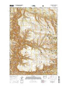 Bridge Creek Oregon Current topographic map, 1:24000 scale, 7.5 X 7.5 Minute, Year 2014
