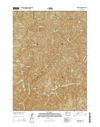 Bunker Creek Oregon Current topographic map, 1:24000 scale, 7.5 X 7.5 Minute, Year 2014