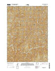 Bunker Creek Oregon Current topographic map, 1:24000 scale, 7.5 X 7.5 Minute, Year 2014