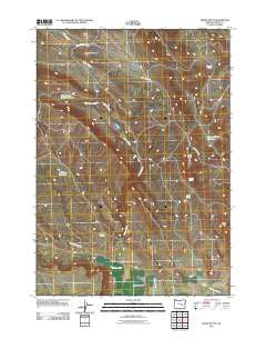 Burns Butte Oregon Historical topographic map, 1:24000 scale, 7.5 X 7.5 Minute, Year 2011