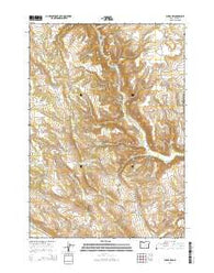 Burns NW Oregon Current topographic map, 1:24000 scale, 7.5 X 7.5 Minute, Year 2014