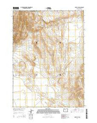 Burnt Flat Oregon Current topographic map, 1:24000 scale, 7.5 X 7.5 Minute, Year 2014