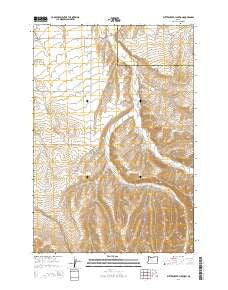 Butter Creek Junction Oregon Current topographic map, 1:24000 scale, 7.5 X 7.5 Minute, Year 2014