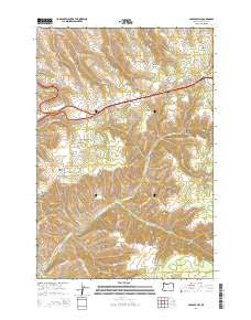 Cabbage Hill Oregon Current topographic map, 1:24000 scale, 7.5 X 7.5 Minute, Year 2014