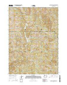 Calf Ranch Mountain Oregon Current topographic map, 1:24000 scale, 7.5 X 7.5 Minute, Year 2014
