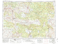 Canyon City Oregon Historical topographic map, 1:250000 scale, 1 X 2 Degree, Year 1955