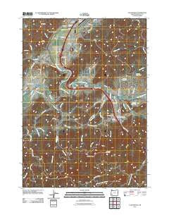 Canyonville Oregon Historical topographic map, 1:24000 scale, 7.5 X 7.5 Minute, Year 2011