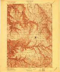 Condon Oregon Historical topographic map, 1:125000 scale, 30 X 30 Minute, Year 1916
