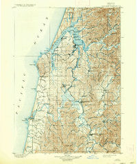 Coos Bay Oregon Historical topographic map, 1:125000 scale, 30 X 30 Minute, Year 1900