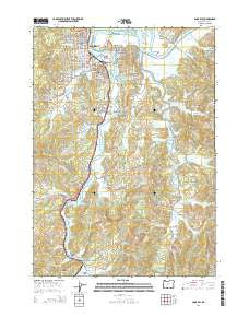 Coos Bay Oregon Current topographic map, 1:24000 scale, 7.5 X 7.5 Minute, Year 2014