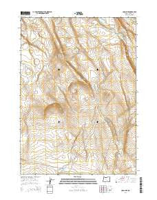 Corn Lake Oregon Current topographic map, 1:24000 scale, 7.5 X 7.5 Minute, Year 2014