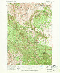 Courtrock Oregon Historical topographic map, 1:62500 scale, 15 X 15 Minute, Year 1951
