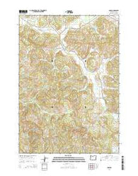 Crow Oregon Current topographic map, 1:24000 scale, 7.5 X 7.5 Minute, Year 2014