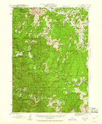 Crow Oregon Historical topographic map, 1:62500 scale, 15 X 15 Minute, Year 1942