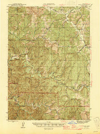 Crow Oregon Historical topographic map, 1:62500 scale, 15 X 15 Minute, Year 1945
