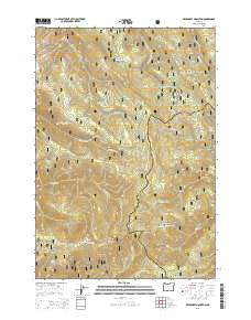 Deardorff Mountain Oregon Current topographic map, 1:24000 scale, 7.5 X 7.5 Minute, Year 2014