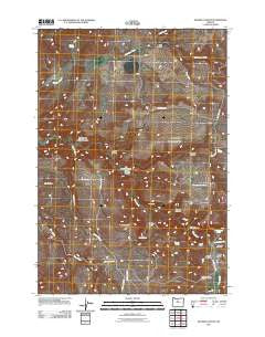 Degner Canyon Oregon Historical topographic map, 1:24000 scale, 7.5 X 7.5 Minute, Year 2011