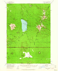 Diamond Lake Oregon Historical topographic map, 1:62500 scale, 15 X 15 Minute, Year 1956