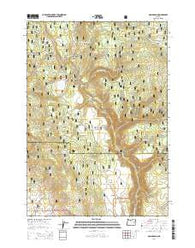 Dollar Basin Oregon Current topographic map, 1:24000 scale, 7.5 X 7.5 Minute, Year 2014