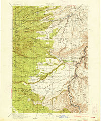 Dufur Oregon Historical topographic map, 1:125000 scale, 30 X 30 Minute, Year 1934