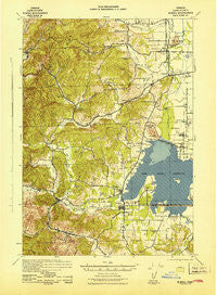 Elmira Oregon Historical topographic map, 1:62500 scale, 15 X 15 Minute, Year 1942