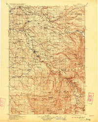 Estacada Oregon Historical topographic map, 1:125000 scale, 30 X 30 Minute, Year 1916