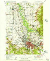 Eugene Oregon Historical topographic map, 1:62500 scale, 15 X 15 Minute, Year 1946