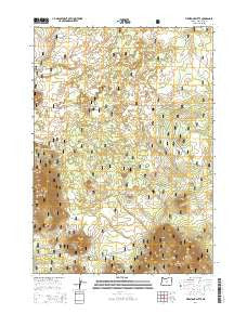 Firestone Butte Oregon Current topographic map, 1:24000 scale, 7.5 X 7.5 Minute, Year 2014