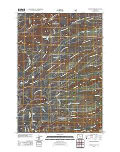 Fivemile Butte Oregon Historical topographic map, 1:24000 scale, 7.5 X 7.5 Minute, Year 2011