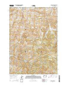 Fossil South Oregon Current topographic map, 1:24000 scale, 7.5 X 7.5 Minute, Year 2014