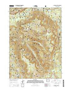 Garwood Butte Oregon Current topographic map, 1:24000 scale, 7.5 X 7.5 Minute, Year 2014