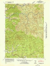 Ginger Peak Oregon Historical topographic map, 1:62500 scale, 15 X 15 Minute, Year 1942