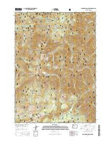 Groundhog Mountain Oregon Current topographic map, 1:24000 scale, 7.5 X 7.5 Minute, Year 2014