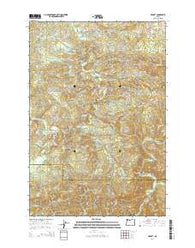 Hamlet Oregon Current topographic map, 1:24000 scale, 7.5 X 7.5 Minute, Year 2014