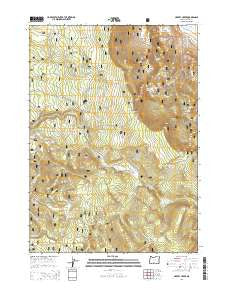 Harvey Creek Oregon Current topographic map, 1:24000 scale, 7.5 X 7.5 Minute, Year 2014