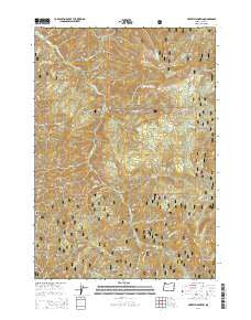 Harvey Mountain Oregon Current topographic map, 1:24000 scale, 7.5 X 7.5 Minute, Year 2014