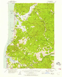 Hebo Oregon Historical topographic map, 1:62500 scale, 15 X 15 Minute, Year 1955